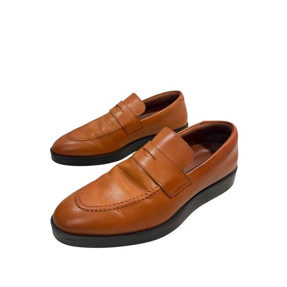 Wolf & Shepherd Closer™ Loafer Brown Italian Calfskin Slip On Dress Shoes 9.5M
